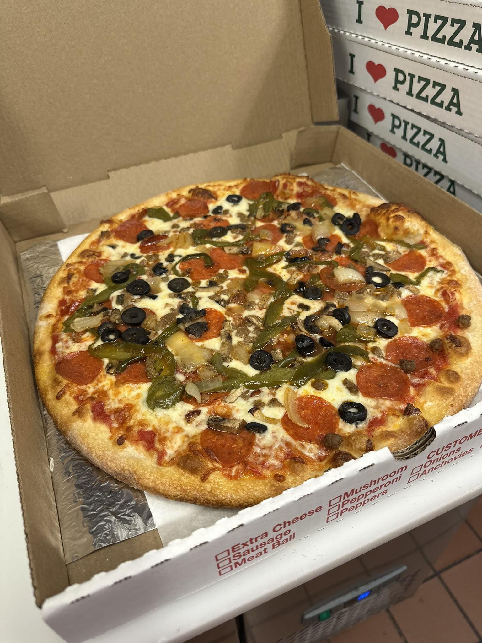 Gourmet pizza from Palumbo Pizza Hampden Township
