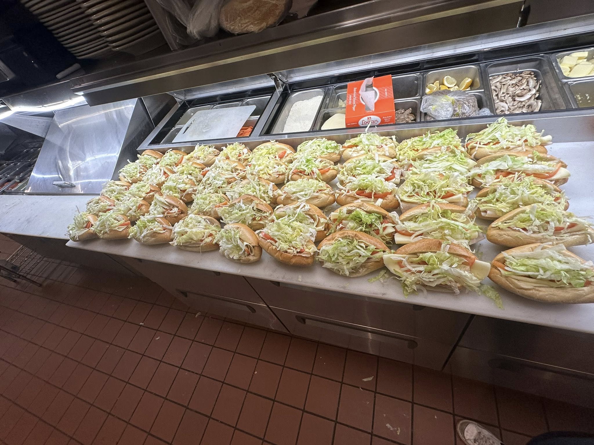 Large sub order from Palumbo Pizza Hampden Township